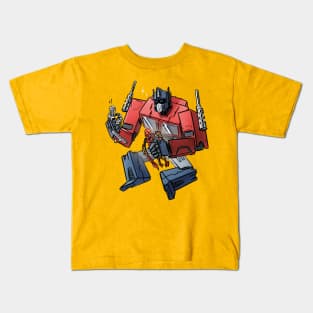 Optimus plays with Bionicles Kids T-Shirt